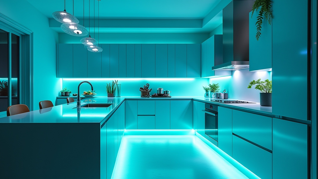 Teal blue kitchen 25