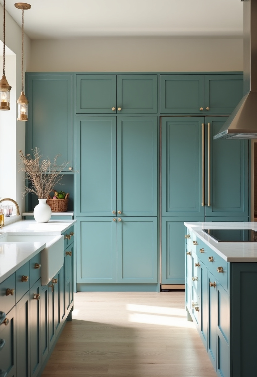 Teal blue kitchen 3