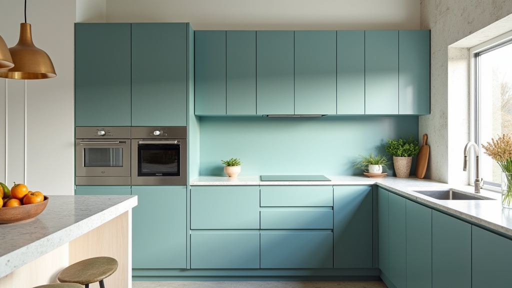 Teal blue kitchen 3