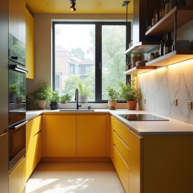 yellow kitchen cabinet 1