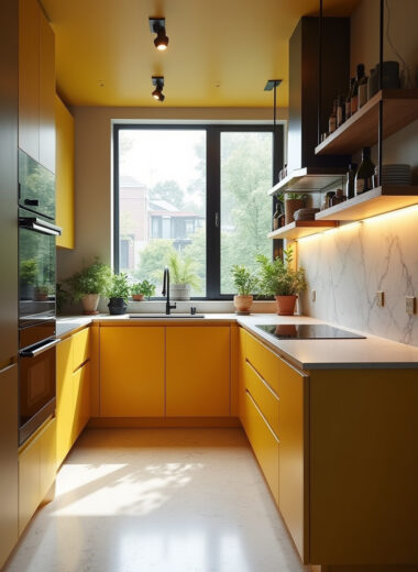yellow kitchen cabinet 1