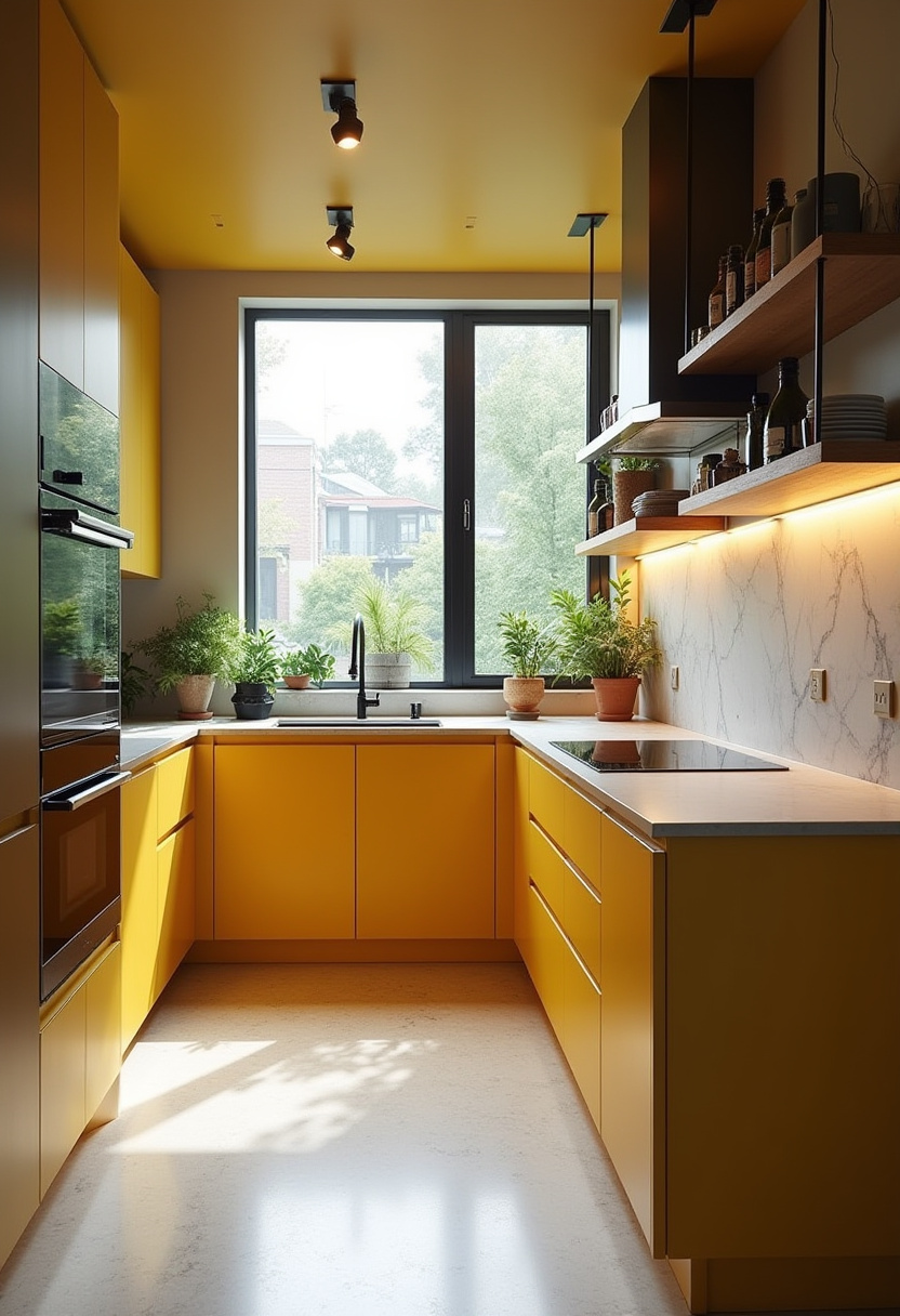 yellow kitchen cabinet 1-1