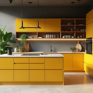 yellow kitchen cabinet 1