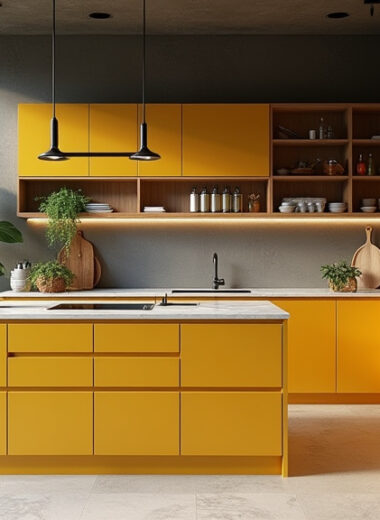 yellow kitchen cabinet 1