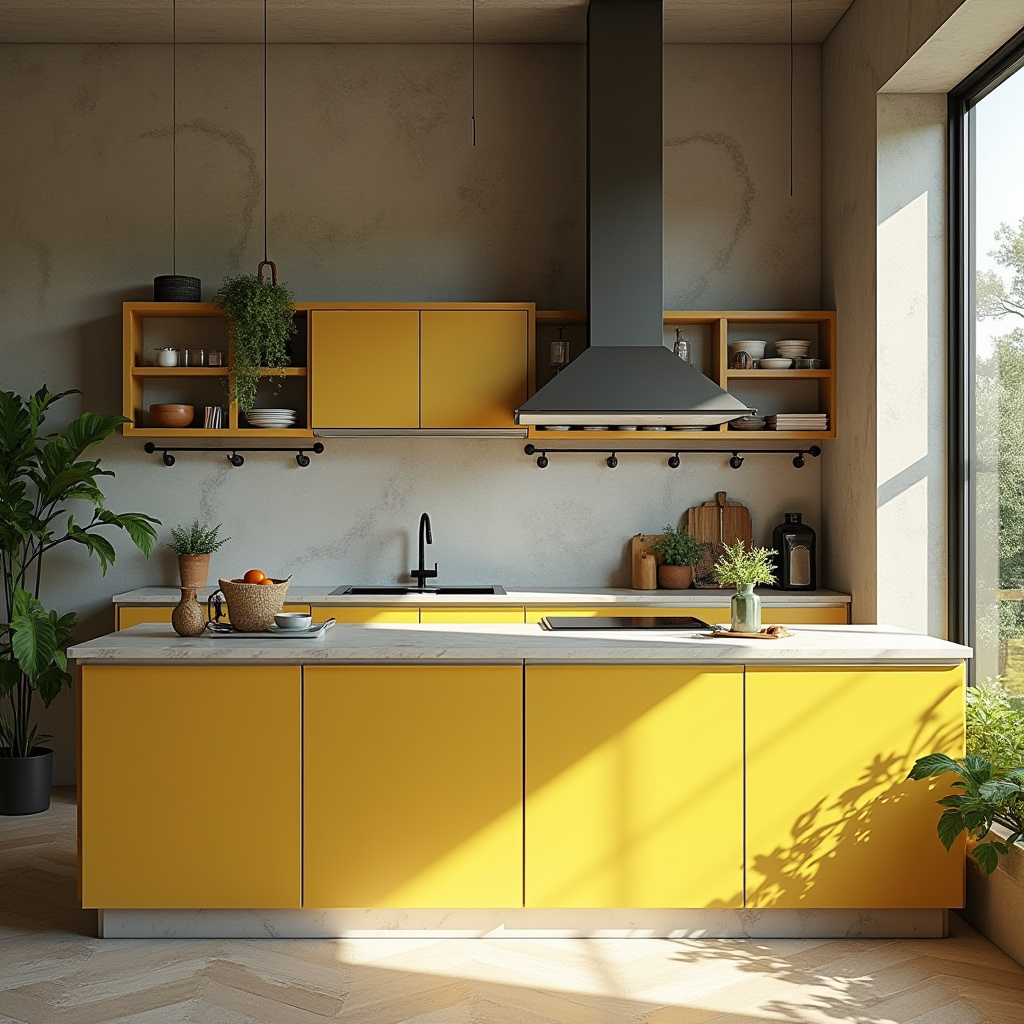 yellow kitchen cabinet 1