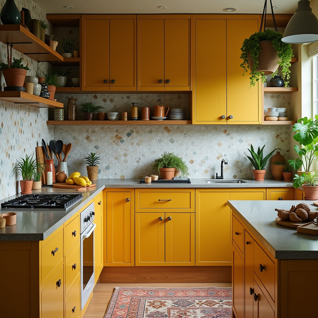 yellow kitchen cabinet 12