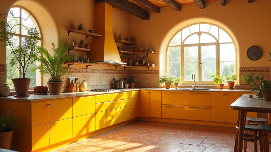 yellow kitchen cabinet 14-2