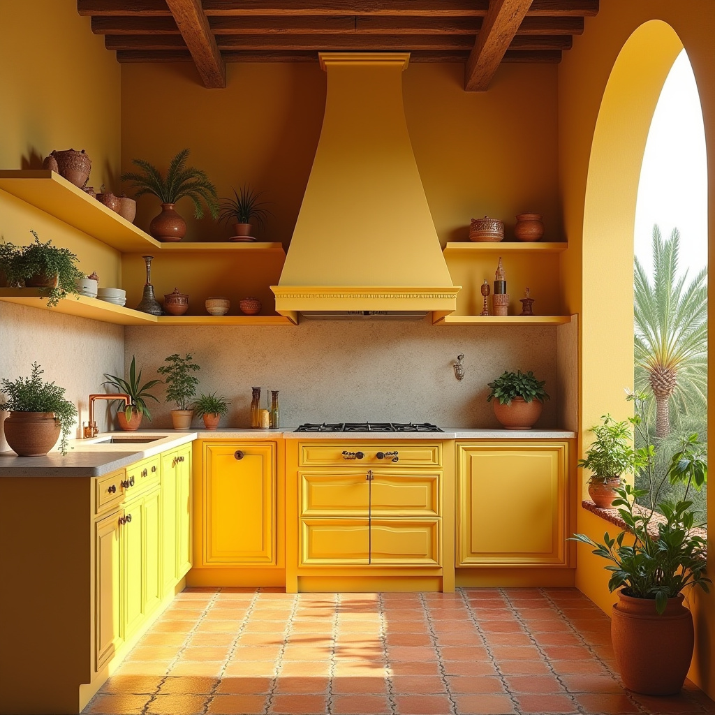 yellow kitchen cabinet 14