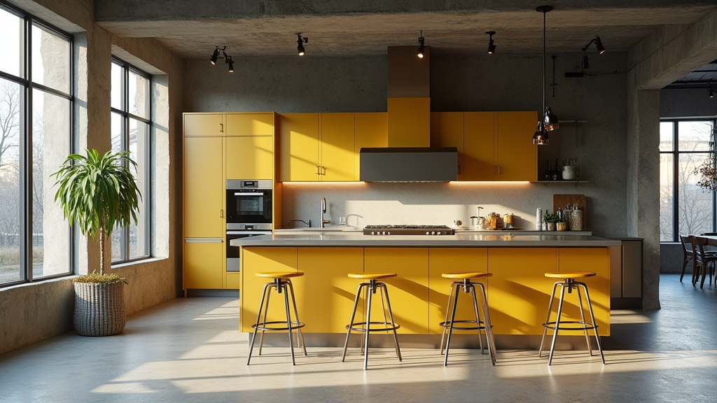 yellow kitchen cabinet 17-2