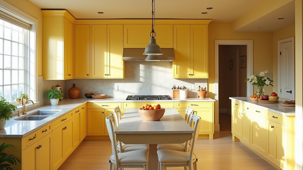 yellow kitchen cabinet 19-2
