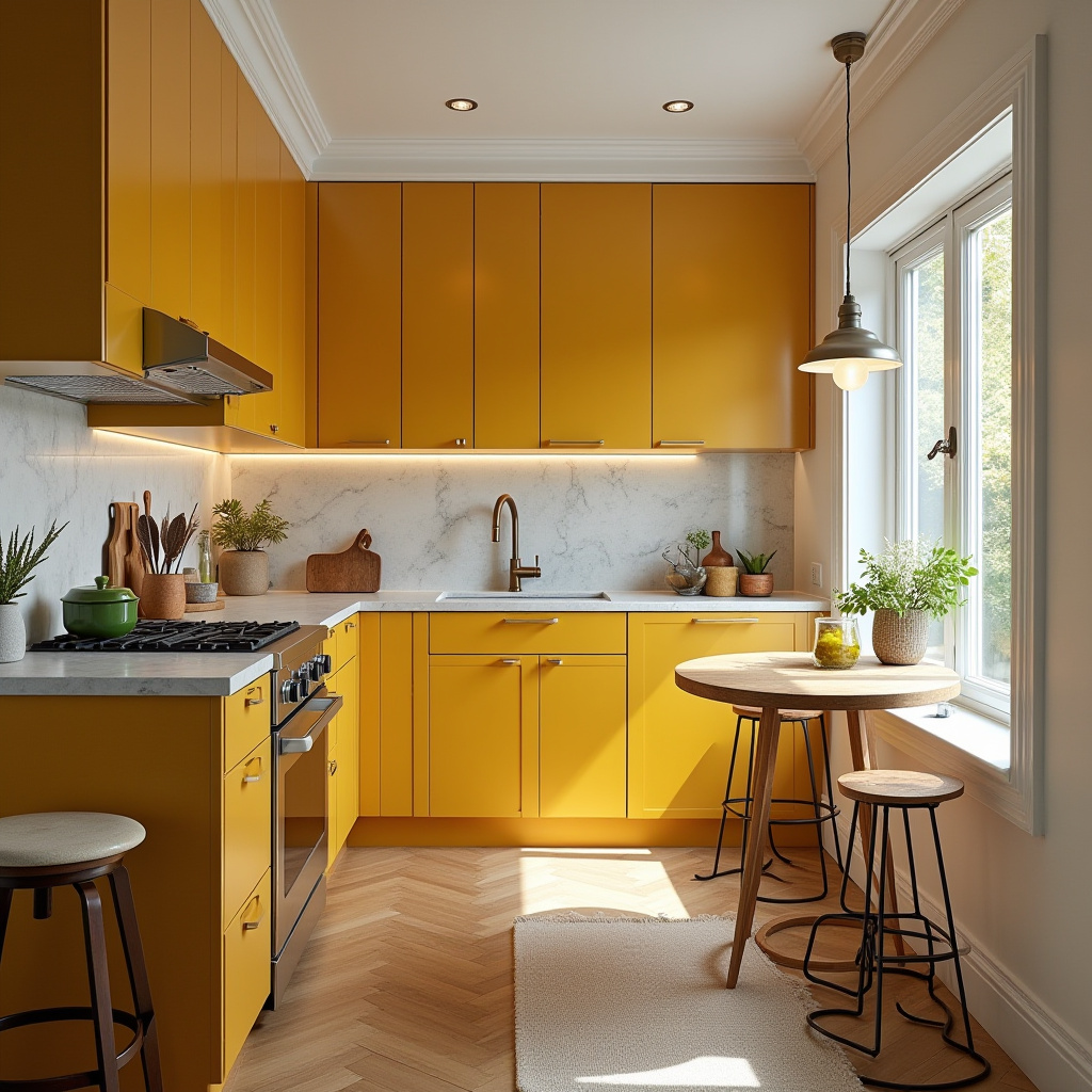 yellow kitchen cabinet 19