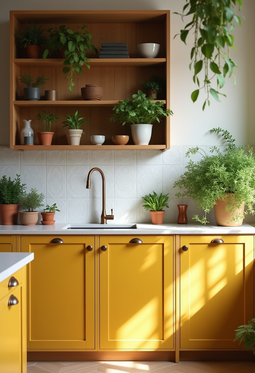 yellow kitchen cabinet 3-1