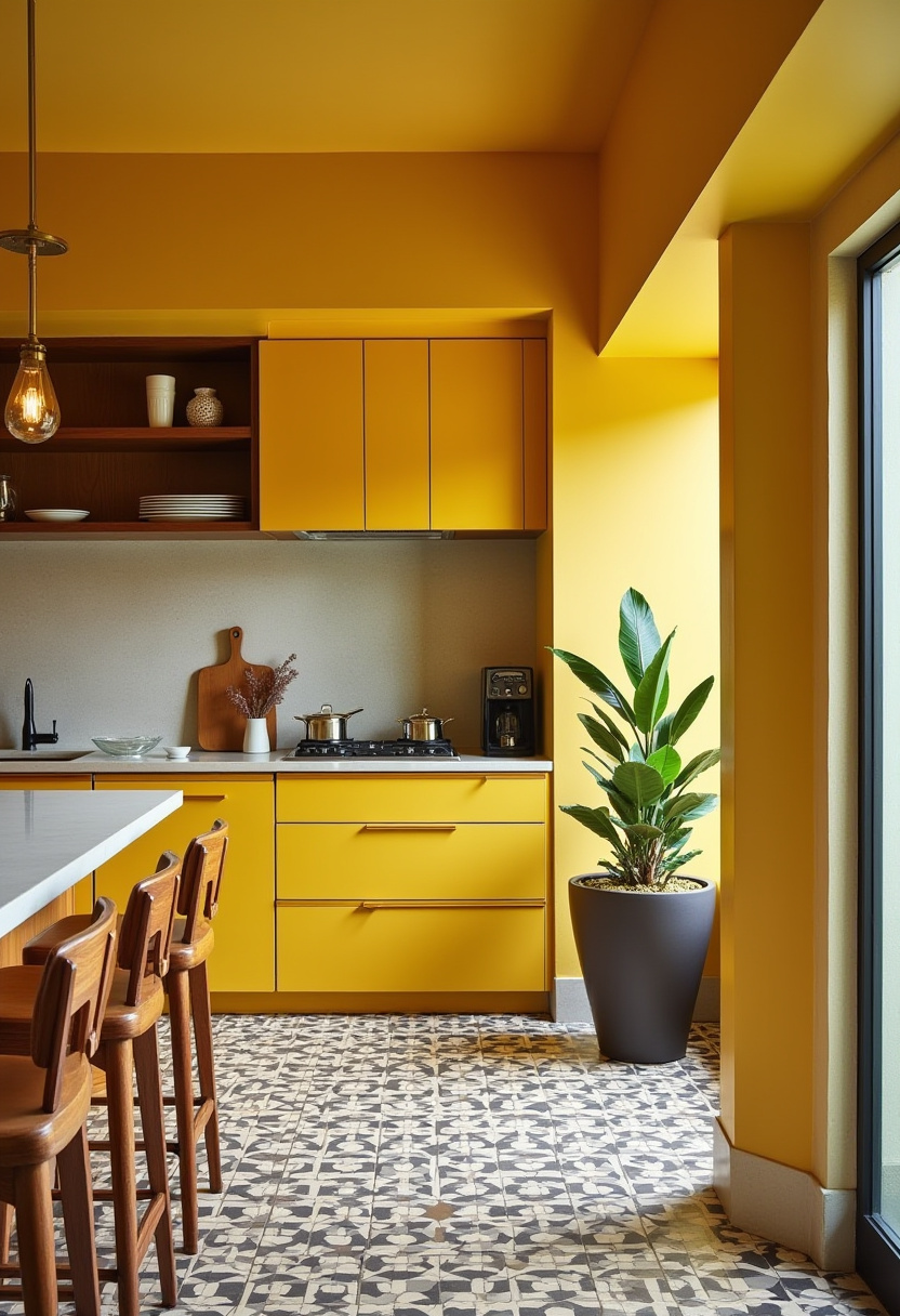 yellow kitchen cabinet 4-1
