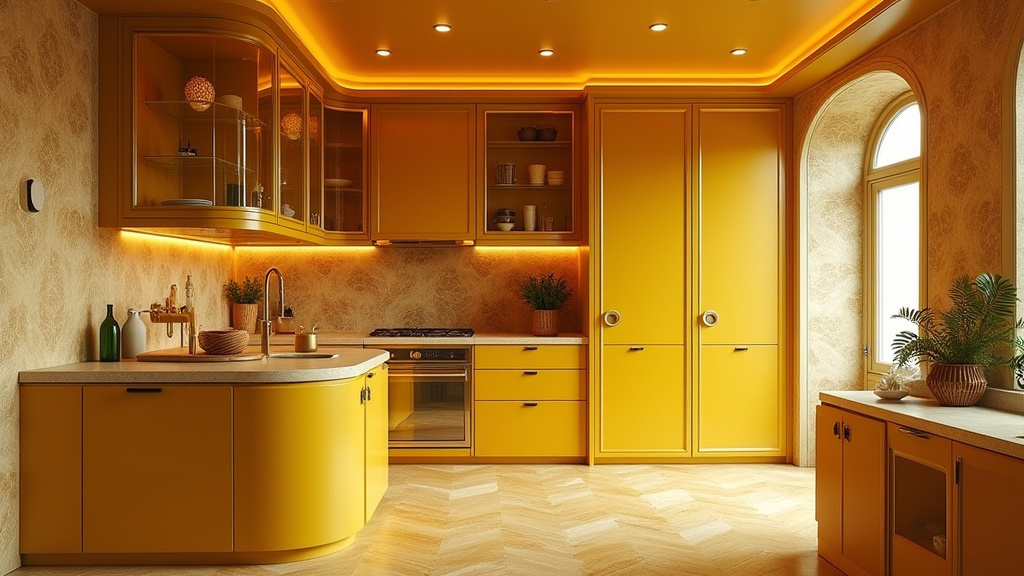 yellow kitchen cabinet 8-2