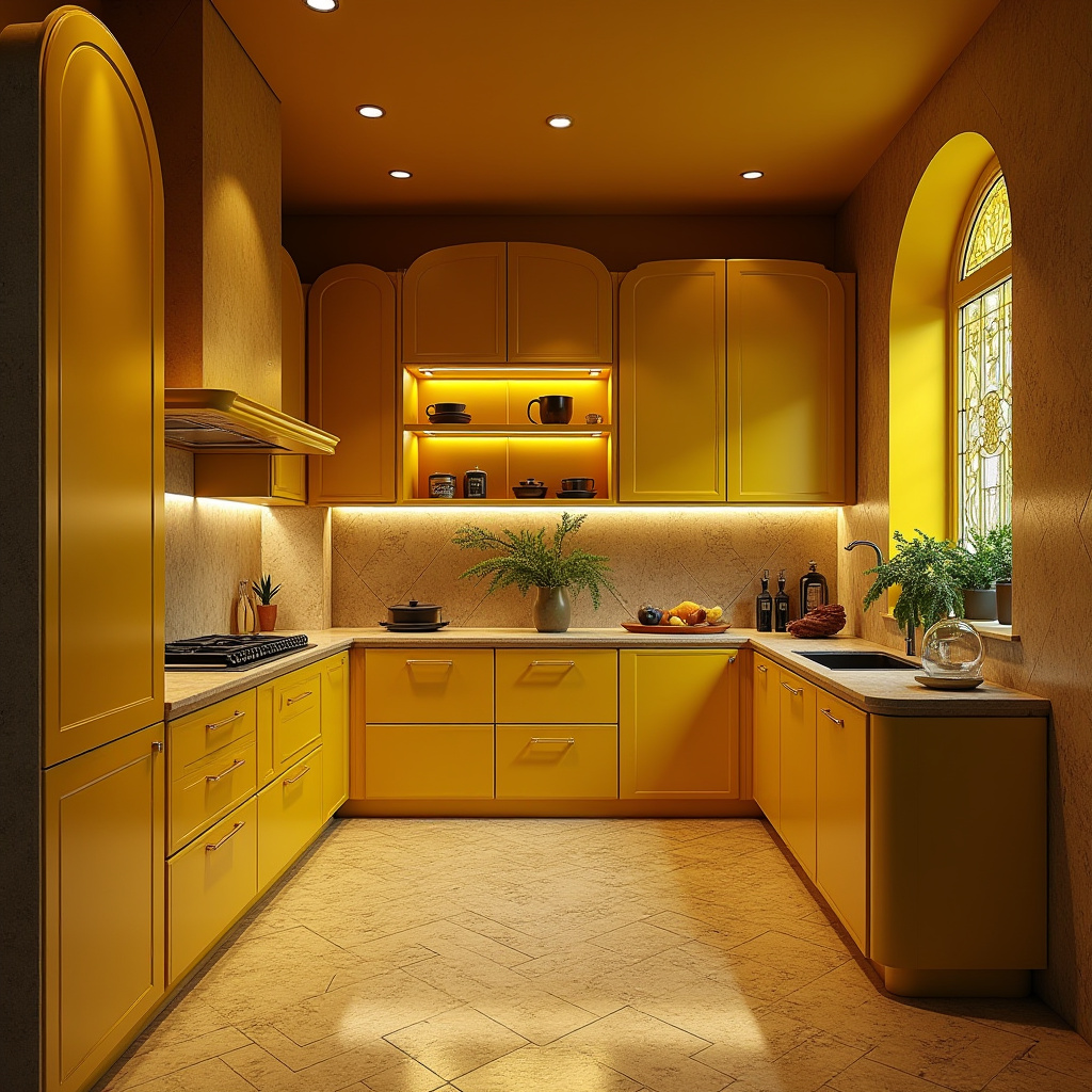 yellow kitchen cabinet 8